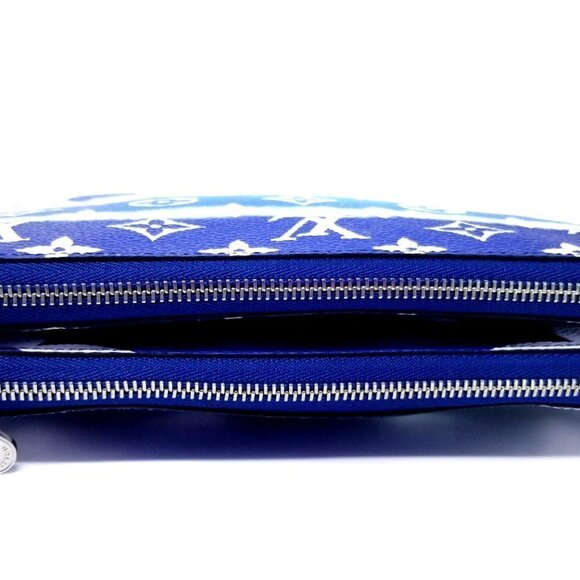 Authentic Louis Vuitton Monogram Escale Double Zipper Pochette Cross Body Bag - Picture 9 of 13